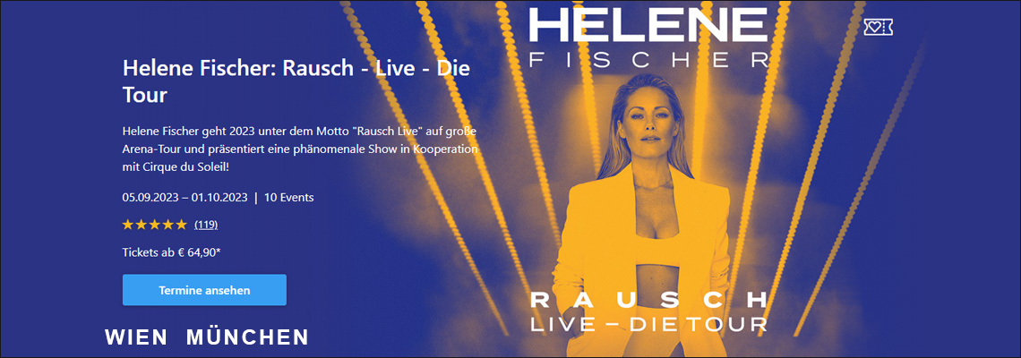 Konzert-Tipp: Helene Fischer: Rausch - Live - Die Tour